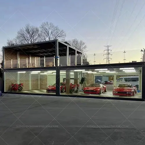 由集装箱房搭建的法拉利展厅，位于法国