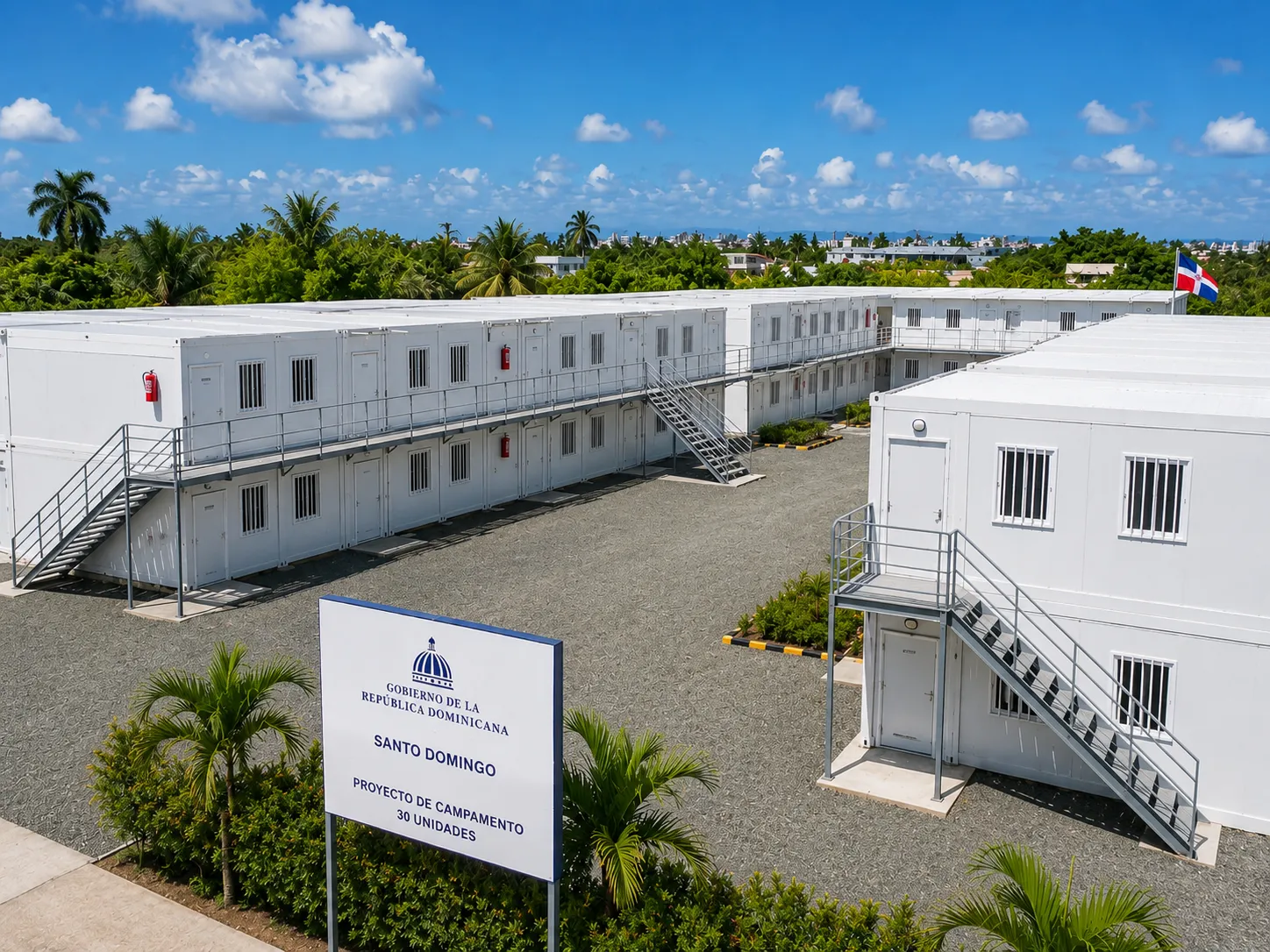 Front View of Dominican Republic