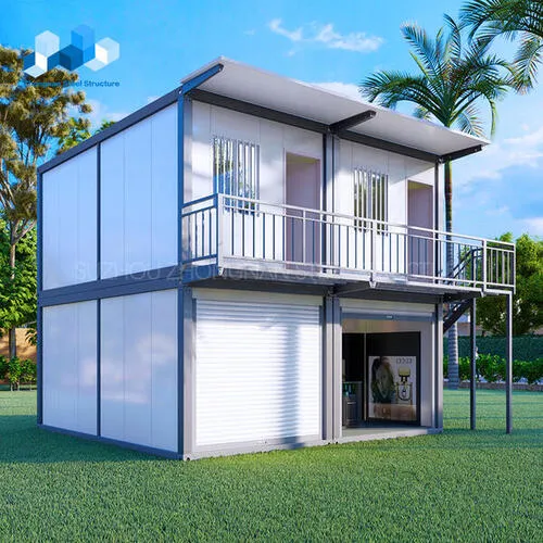 The rendering of the double-story container house designed by the designer of Zhongnan for the client