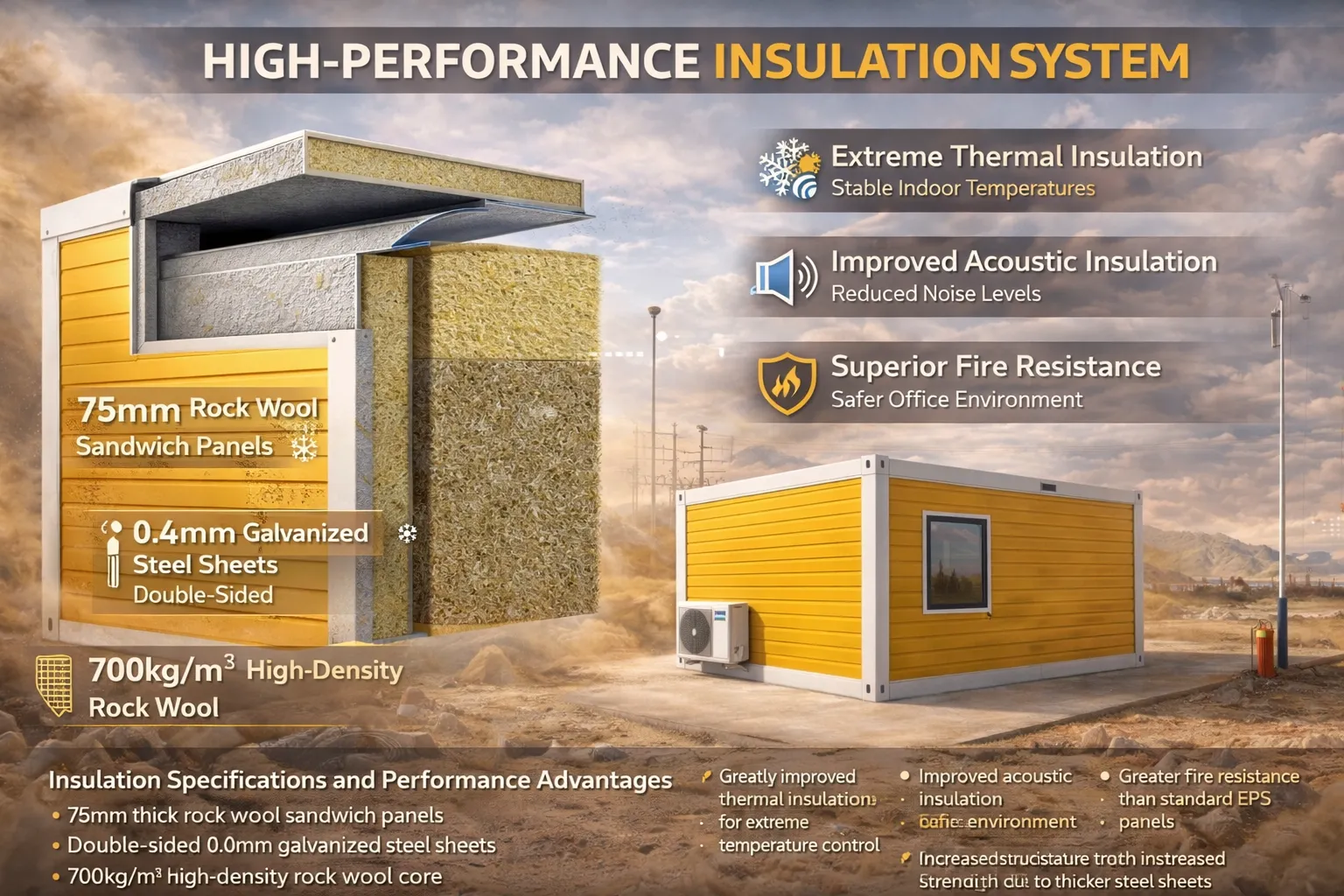Flat Pack Container Office in Harsh Environments: Gansu Yumen Oilfield New Energy Base Project Case Study (2025) Flat Pack Container Office in Harsh Environments: Gansu Yumen Oilfield New Energy Base Project Case Study (2025)