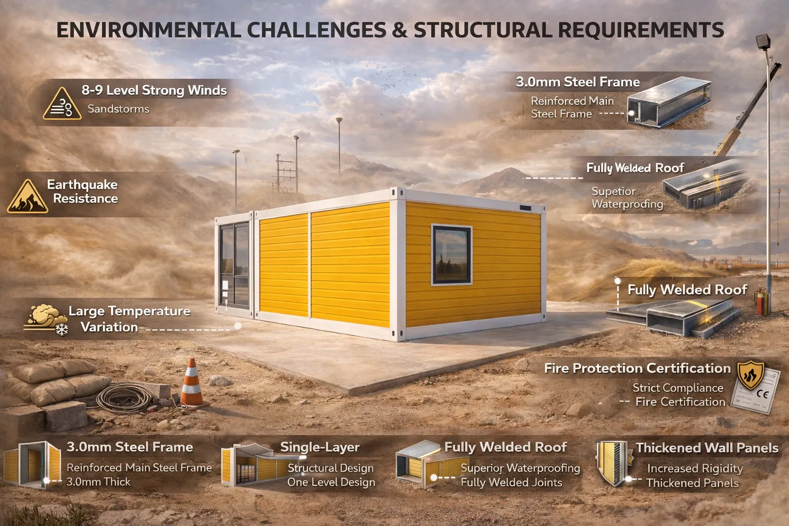 Flat Pack Container Office in Harsh Environments: Gansu Yumen Oilfield New Energy Base Project Case Study (2025) Flat Pack Container Office in Harsh Environments: Gansu Yumen Oilfield New Energy Base Project Case Study (2025)
