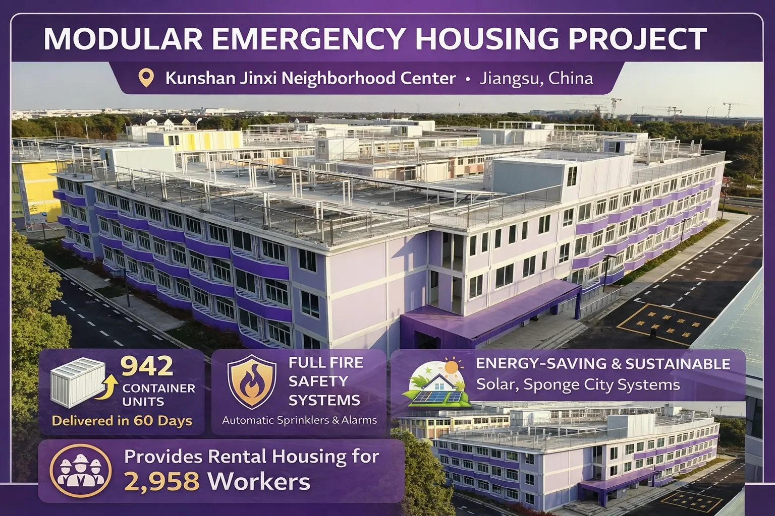Rapidly Deployed Flat Pack Container Dormitories: Kunshan Jinxi Neighborhood Project Rapidly Deployed Flat Pack Container Dormitories: Kunshan Jinxi Neighborhood Project