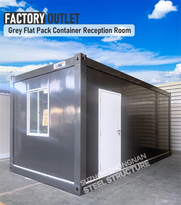 Grey Flat Pack Container Reception Room Grey Flat Pack Container Reception Room