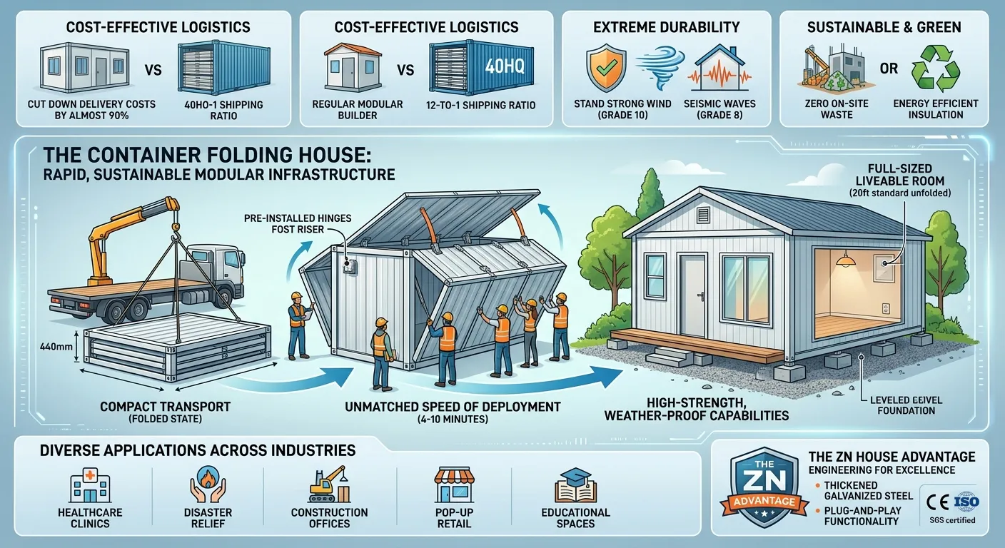 Container Folding House: The Future of Rapid, Sustainable, and Cost-Effective Modular Infrastructure Container Folding House: The Future of Rapid, Sustainable, and Cost-Effective Modular Infrastructure
