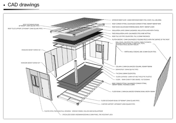 Grey Flat Pack Container Reception Room Grey Flat Pack Container Reception Room