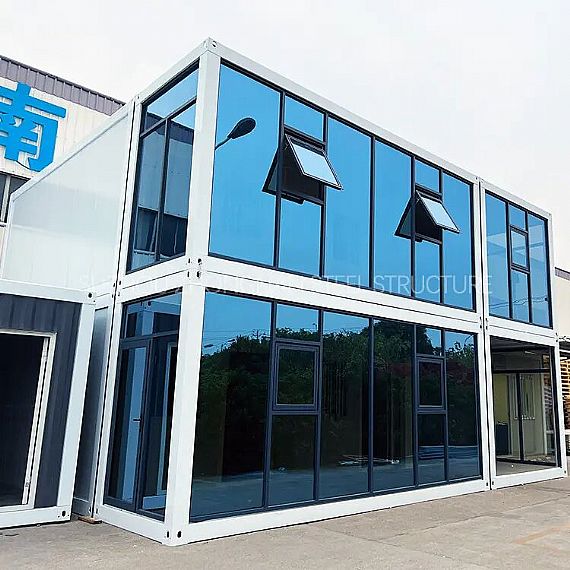 Two Story Prefab Container Construction Office Building